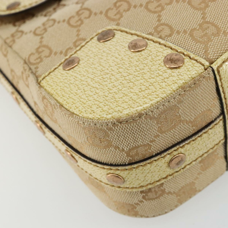 【日本直送】GUCCI GG帆布肩背包 米色 金色 正品 177967A-13
