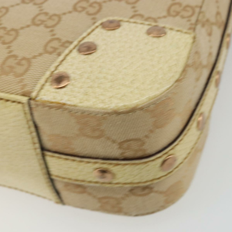 【日本直送】GUCCI GG帆布肩背包 米色 金色 正品 177967A-14