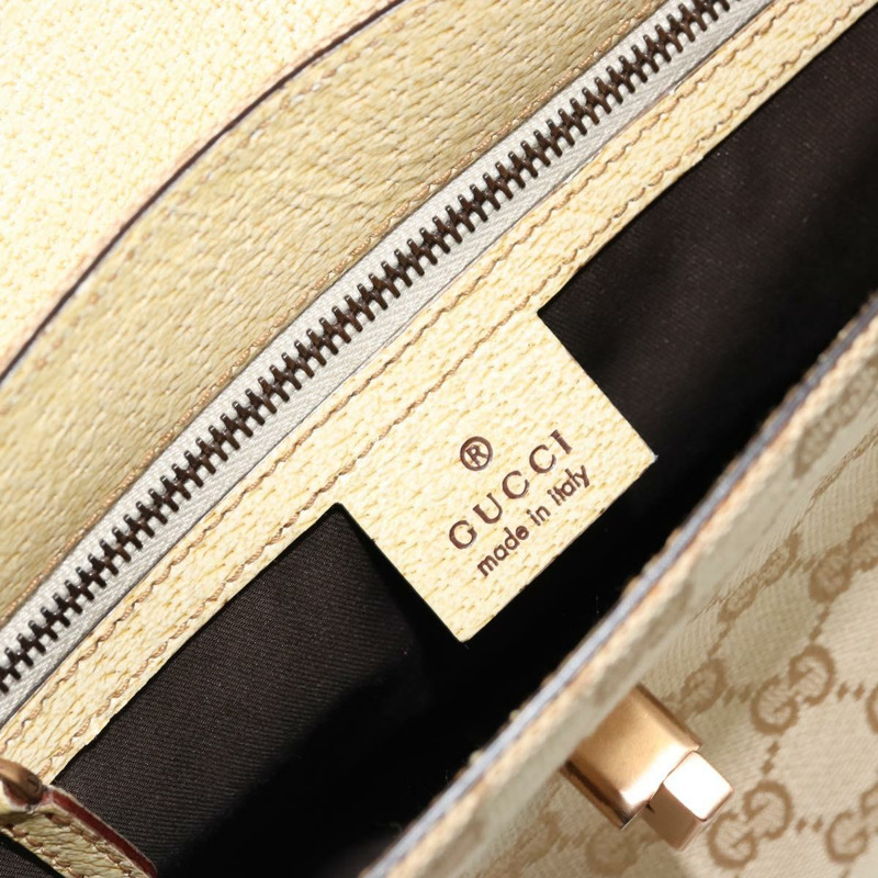 【日本直送】GUCCI GG帆布肩背包 米色 金色 正品 177967A-17