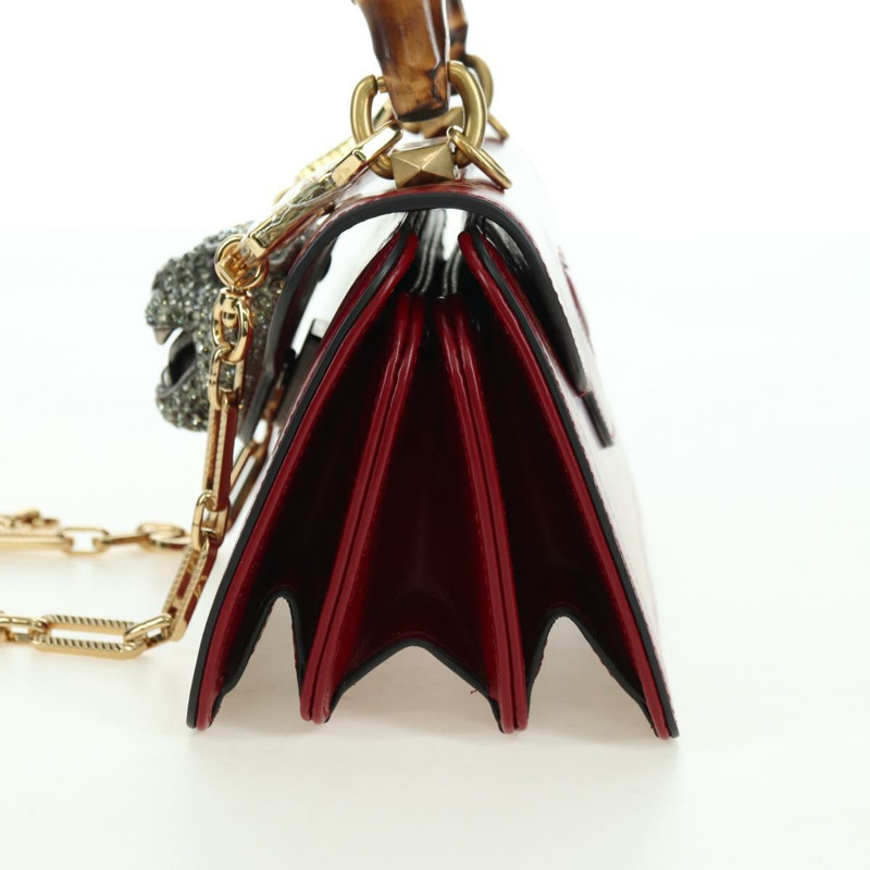 【日本直送】GUCCI 竹葉泰加頭手提包 皮革 兩用 紅金配色 488667 正品 170530SAV-2