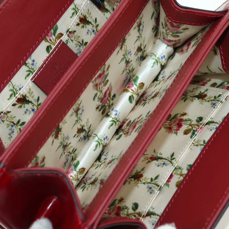 【日本直送】GUCCI 竹葉泰加頭手提包 皮革 兩用 紅金配色 488667 正品 170530SAV-10