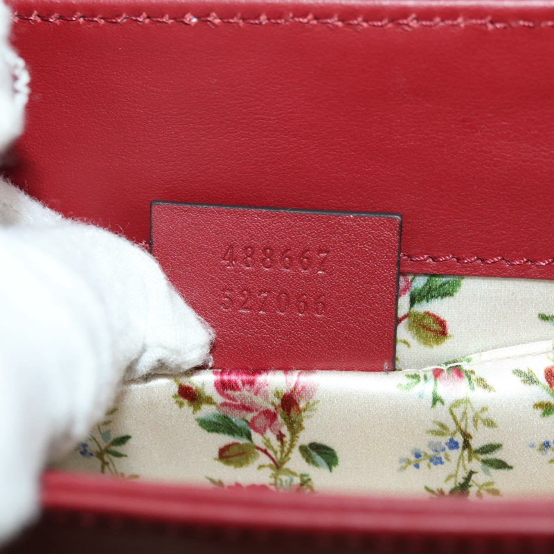 【日本直送】GUCCI 竹葉泰加頭手提包 皮革 兩用 紅金配色 488667 正品 170530SAV-11
