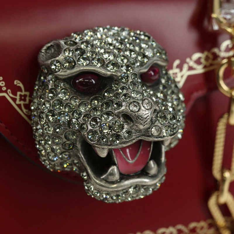 【日本直送】GUCCI 竹葉泰加頭手提包 皮革 兩用 紅金配色 488667 正品 170530SAV-18