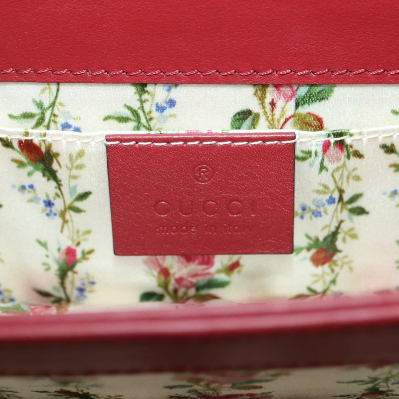 【日本直送】GUCCI 竹葉泰加頭手提包 皮革 兩用 紅金配色 488667 正品 170530SAV-22