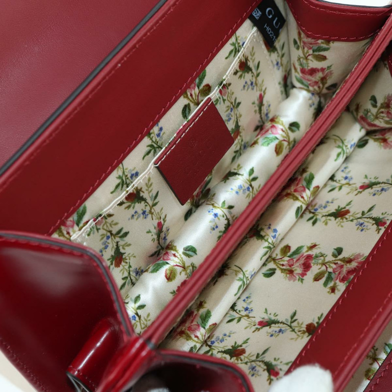 【日本直送】GUCCI 竹葉泰加頭手提包 皮革 兩用 紅金配色 488667 正品 170530SAV-23