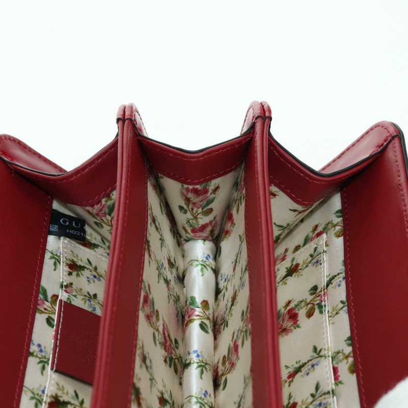 【日本直送】GUCCI 竹葉泰加頭手提包 皮革 兩用 紅金配色 488667 正品 170530SAV-25
