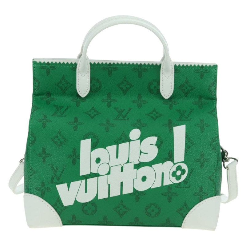 【日本直送】路易威登 Monogram Everyday LV 肩背包 綠色 M80815 LV 正品 177980SM-12