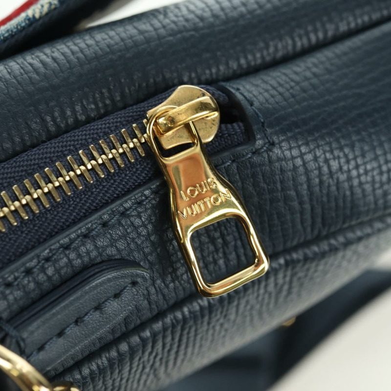 【日本直送】路易威登 (LOUIS VUITTON) 牛仔布 LVxNIGO 雙手機袋 藍色 M81060 正品 170550SM-18