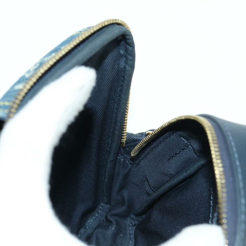 【日本直送】路易威登 (LOUIS VUITTON) 牛仔布 LVxNIGO 雙手機袋 藍色 M81060 正品 170550SM-20