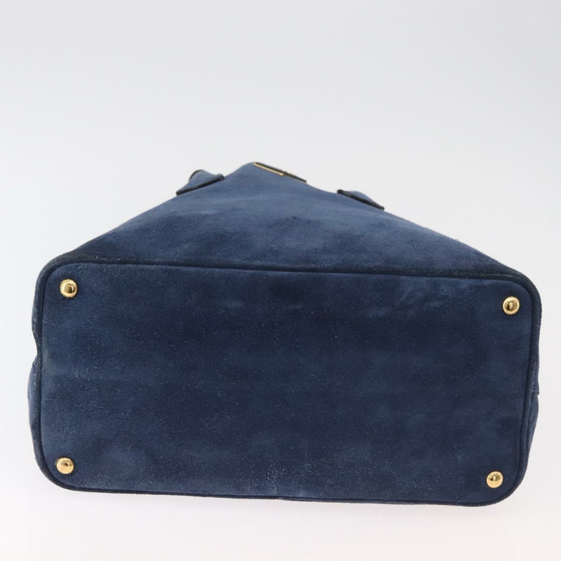 【日本直送】PRADA 手提包 麂皮 兩用 海軍藍 金色 正品 178081A-4