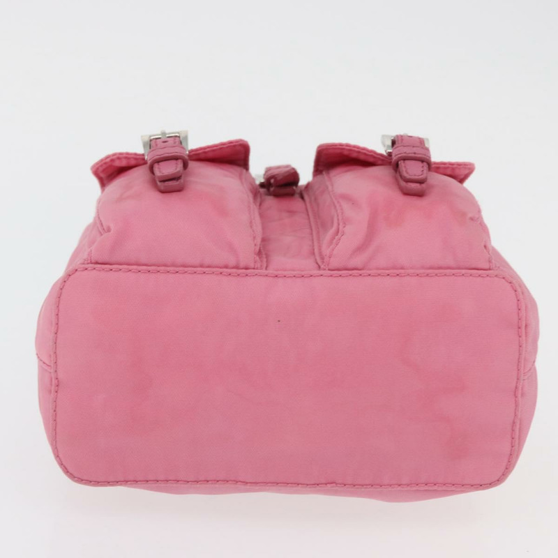 【日本直送】PRADA 尼龍粉紅銀色鏈條單肩包 正品 177289A-4