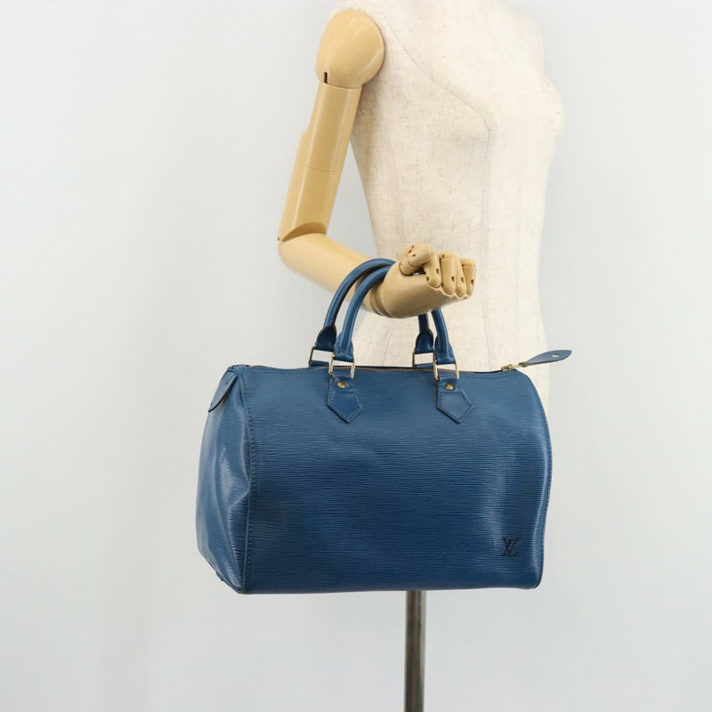 【日本直送】路易威登 Epi Speedy 30 手提包，托萊多藍，M43005，LV 正品，編號 178278A-21
