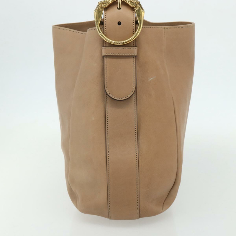【日本直送】GUCCI 皮革單背包 米色 金色 296880 正品 bs35043A-2