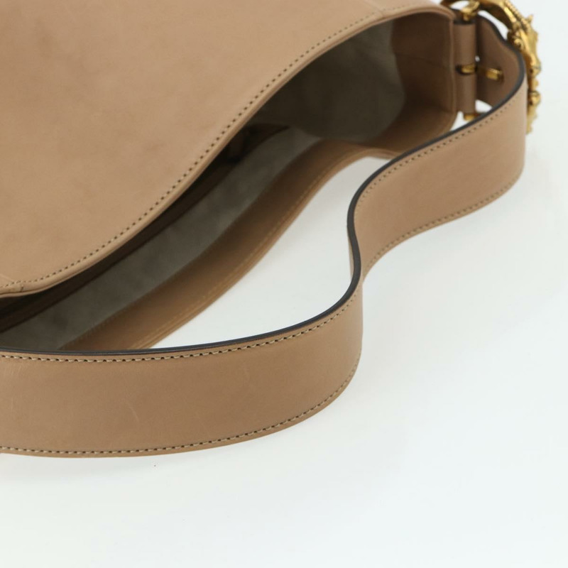 【日本直送】GUCCI 皮革單背包 米色 金色 296880 正品 bs35043A-6