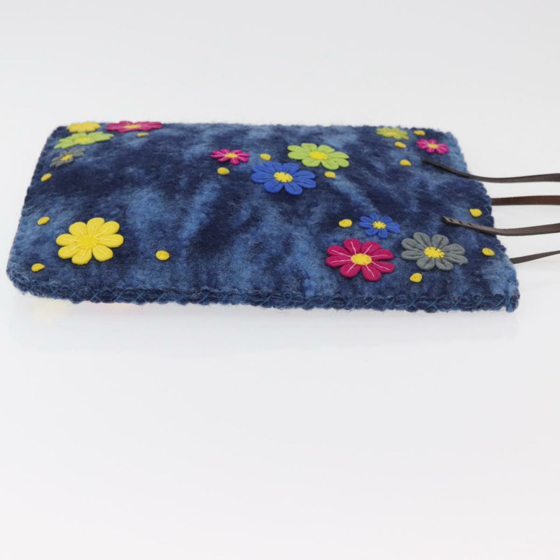 【日本直送】FENDI 羊毛手提包 藍色 正品 176743V-2