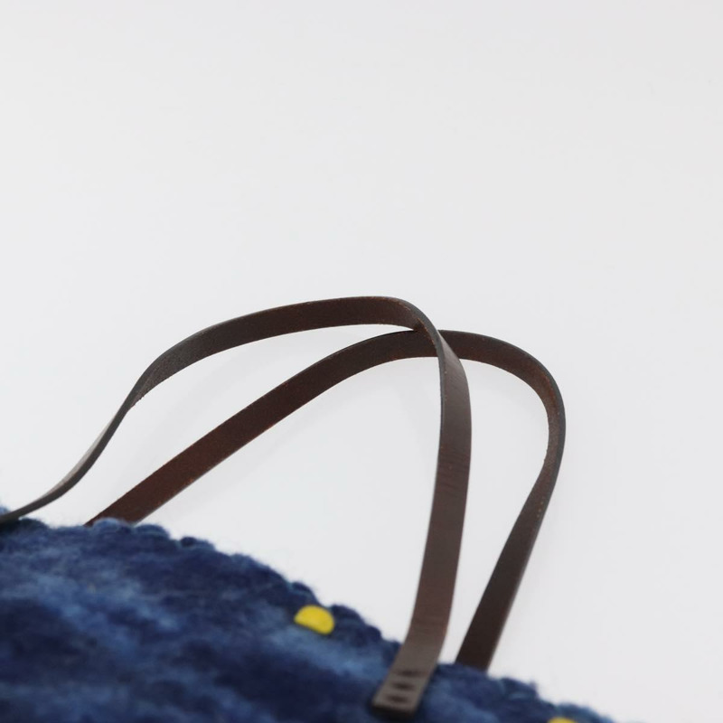 【日本直送】FENDI 羊毛手提包 藍色 正品 176743V-7