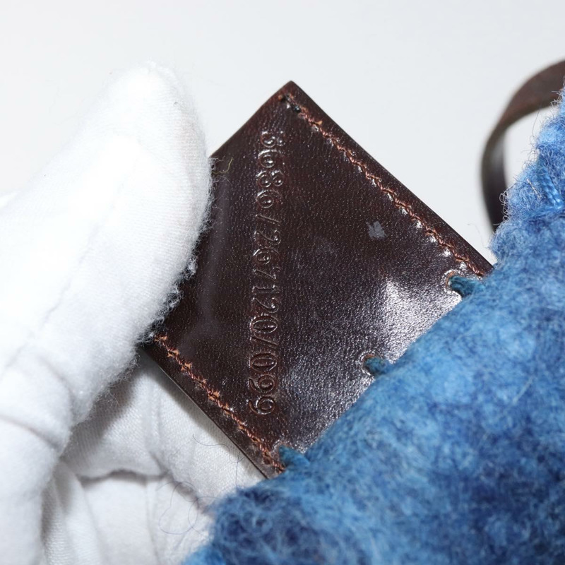 【日本直送】FENDI 羊毛手提包 藍色 正品 176743V-10