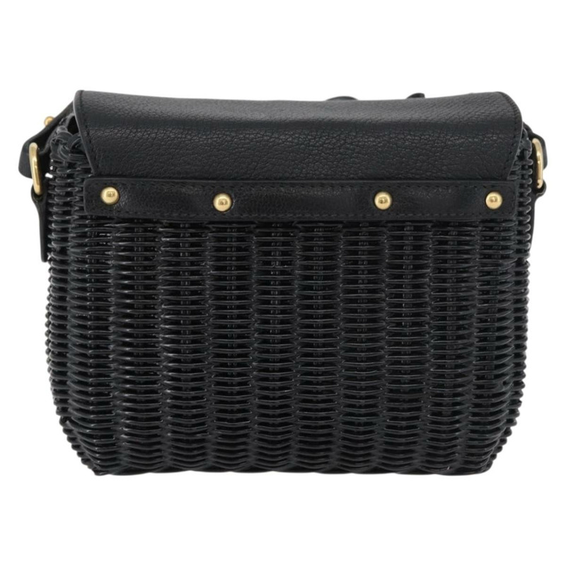 【日本直送】Miu Miu 草編黑色金色單肩包 正品 bs34953V-1