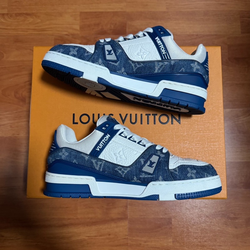 LV路易威登 Trainer 藍牛仔 低幫板鞋 牛仔藍白配色 39.5碼-1
