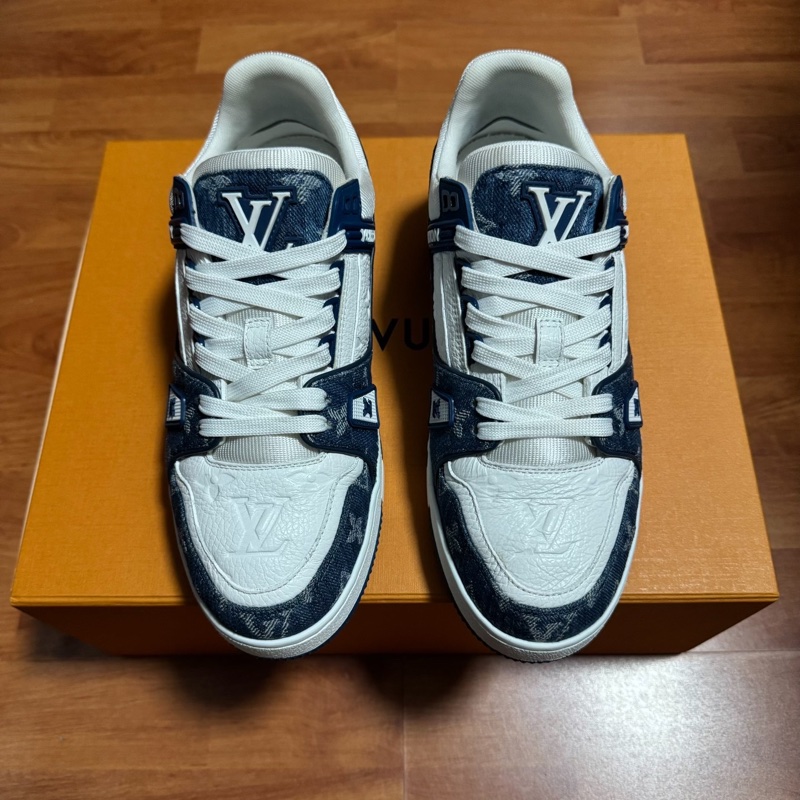 LV路易威登 Trainer 藍牛仔 低幫板鞋 牛仔藍白配色 39.5碼-2