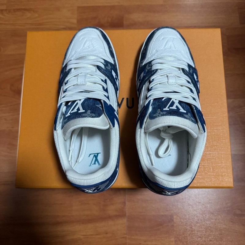 LV路易威登 Trainer 藍牛仔 低幫板鞋 牛仔藍白配色 39.5碼-3