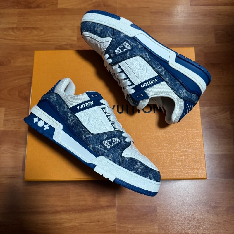 LV路易威登 Trainer 藍牛仔 低幫板鞋 牛仔藍白配色 39.5碼-8