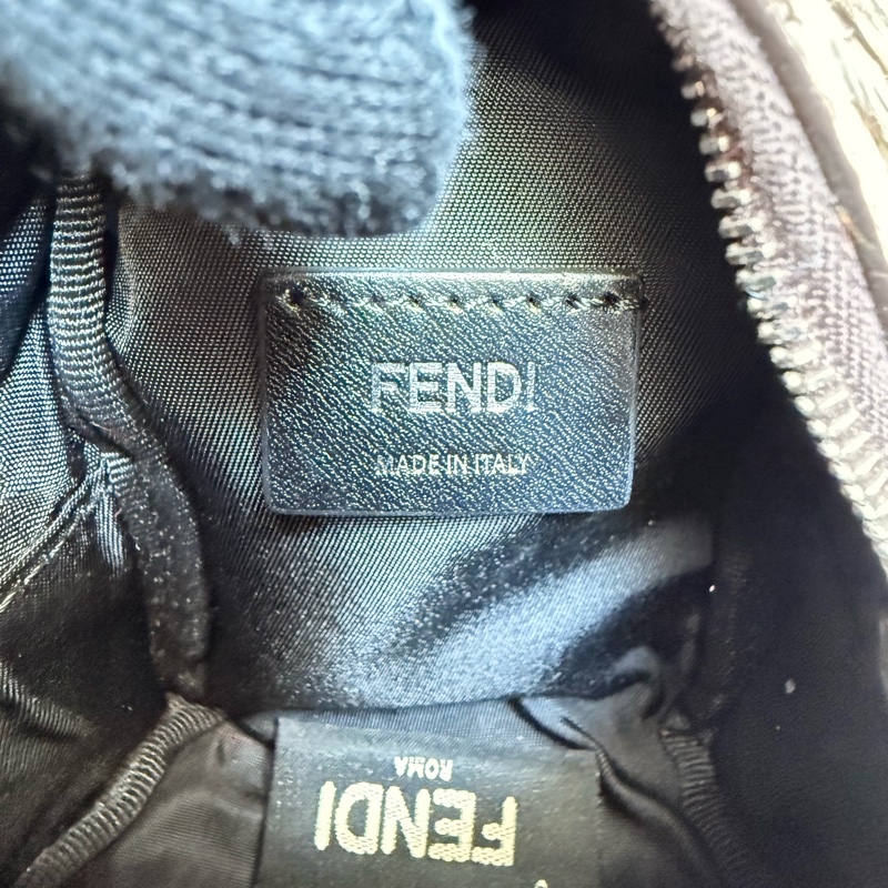 Fendi 怪獸吊飾零錢包/珍稀材質/全蛇皮/貂毛拼接/-13