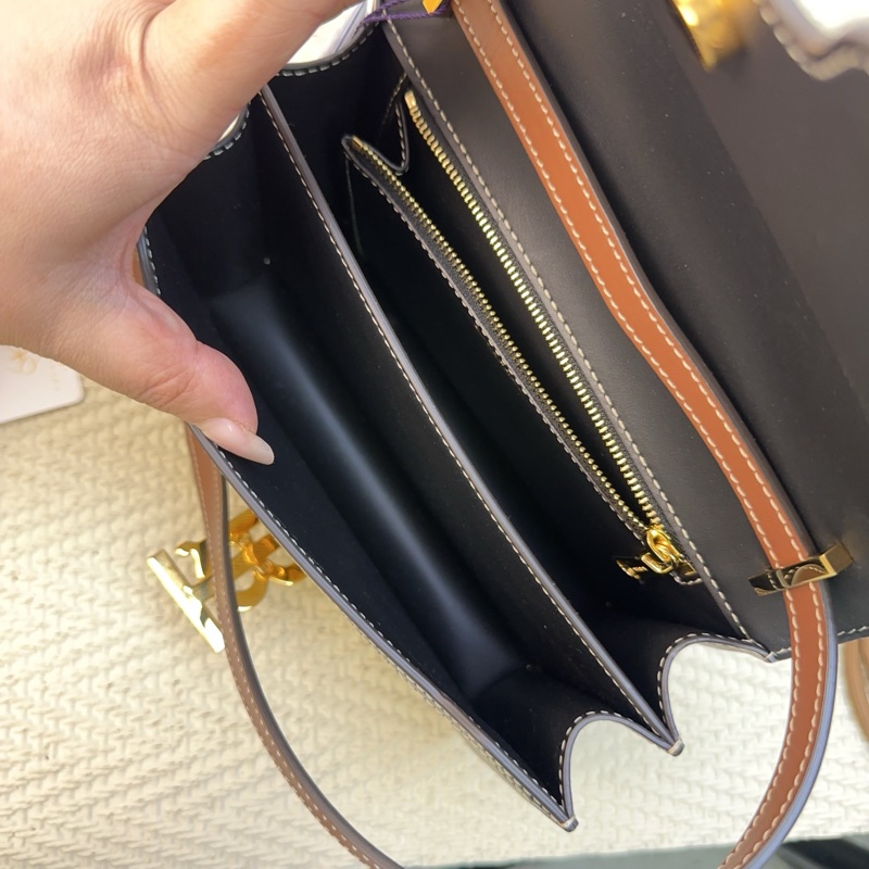 巴寶莉Burberry 經典TB金扣灰色拼黑色百搭款 尺寸21*15.5*8.5-7