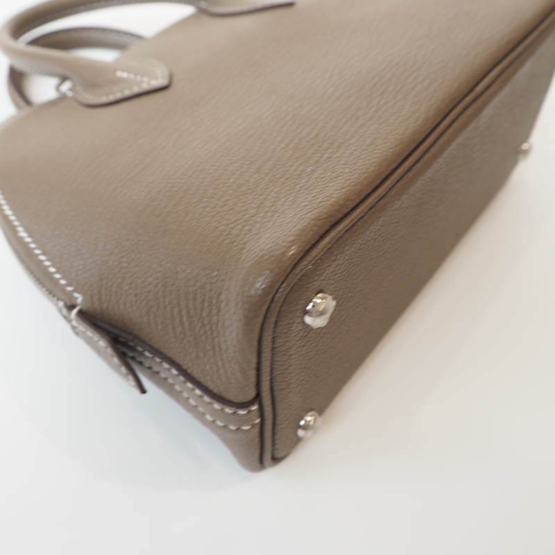 Hermès mini bolide 象灰銀 山羊皮-14