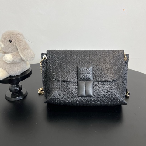 Loewe/羅意威 Avenue 黑色鏈條包 17年編碼