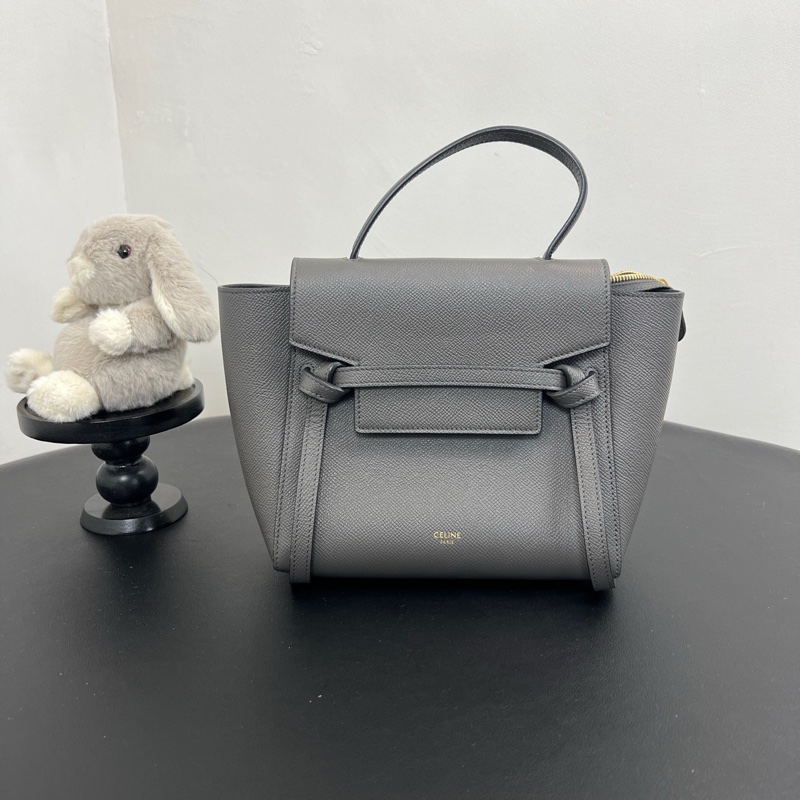 Celine/賽琳 鯰魚包 nano 灰色牛皮-0