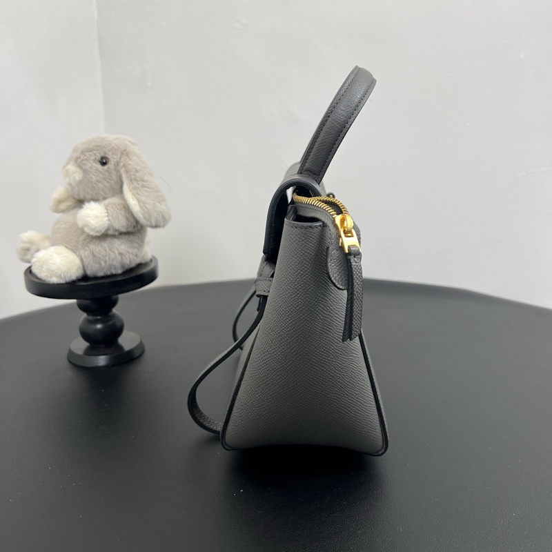 Celine/賽琳 鯰魚包 nano 灰色牛皮-3