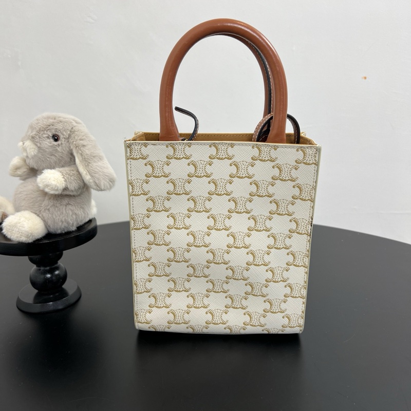 Celine/賽琳 老花mini白色托特 琴譜包斜挎包 21年編碼-2