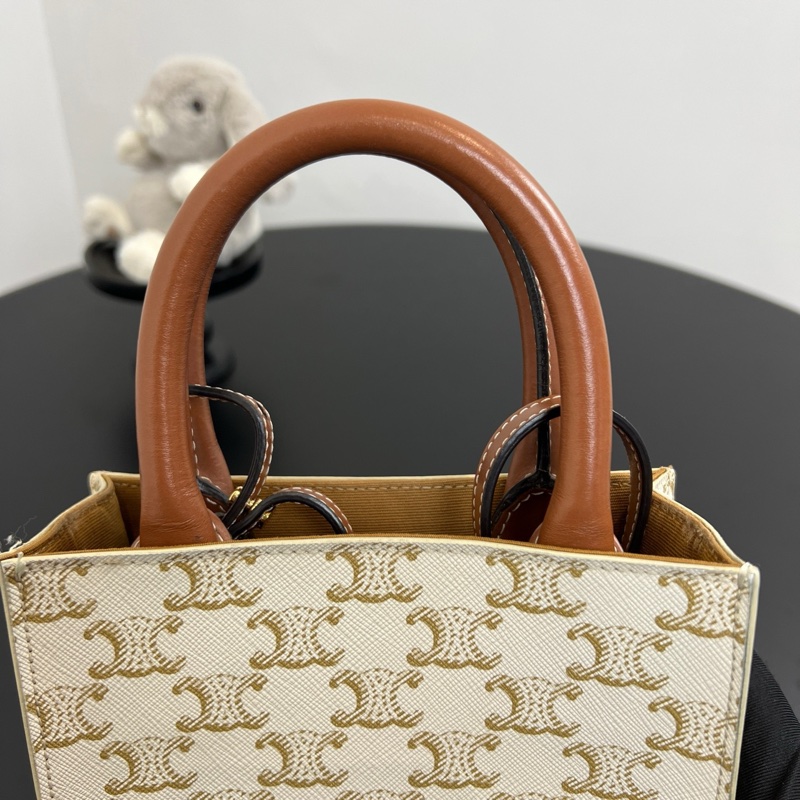 Celine/賽琳 老花mini白色托特 琴譜包斜挎包 21年編碼-6