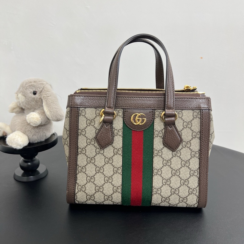 GUCCI/古馳 Ophidia 小號手提托特包 黑標041-0
