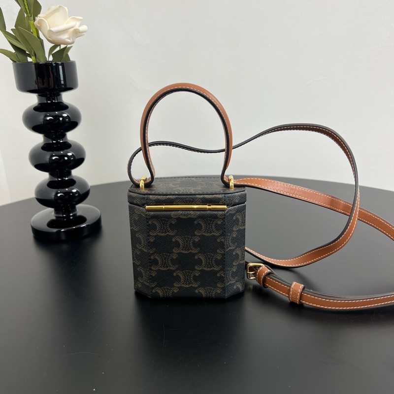 Celine/賽琳 凱旋門老花迷你盒子包 可單肩斜挎 -2