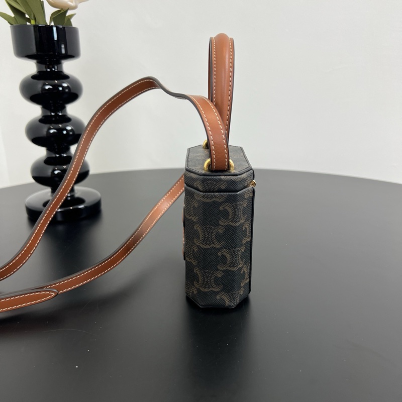 Celine/賽琳 凱旋門老花迷你盒子包 可單肩斜挎 -3
