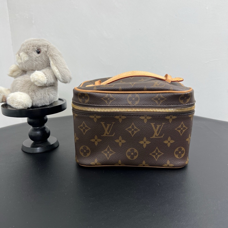 路易威登/LV 經典老花化妝盒子 化妝包手提款 芯片款 21年小票-0