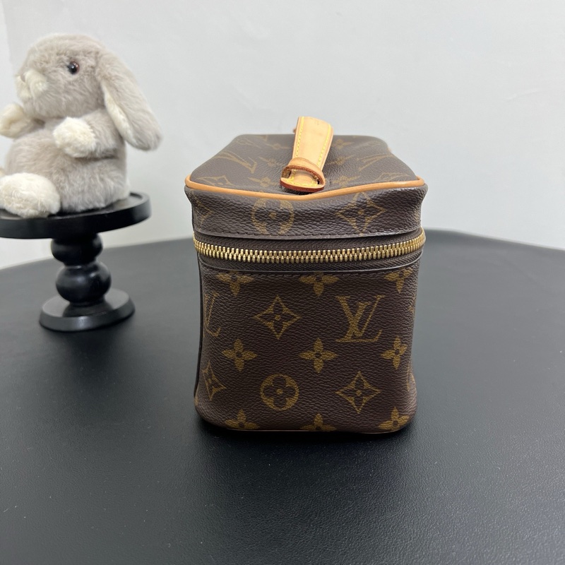 路易威登/LV 經典老花化妝盒子 化妝包手提款 芯片款 21年小票-1