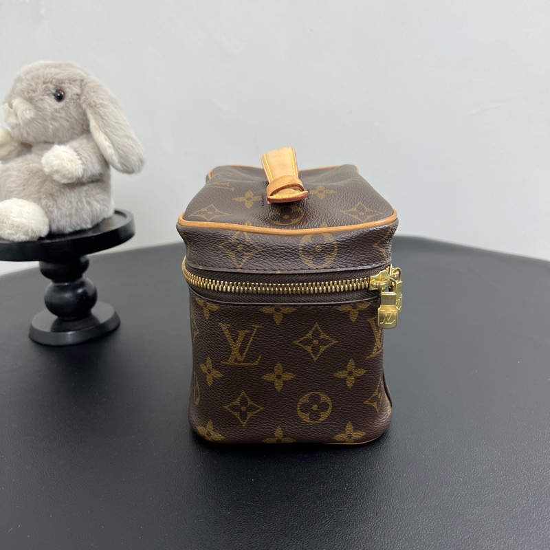 路易威登/LV 經典老花化妝盒子 化妝包手提款 芯片款 21年小票-3