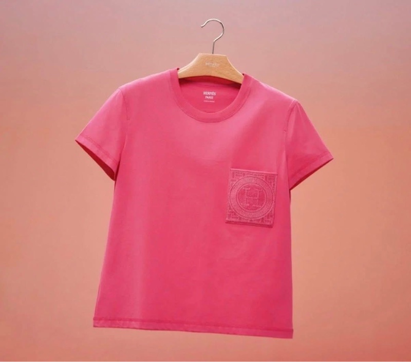 Hermès 刺繡短T-4