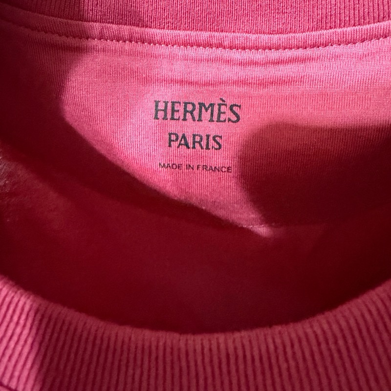 Hermès 刺繡短T-23