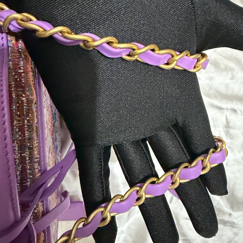 CHANEL 紫色毛呢箱子-28