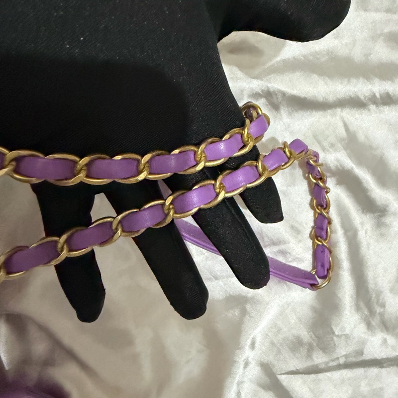 CHANEL 紫色毛呢箱子-29