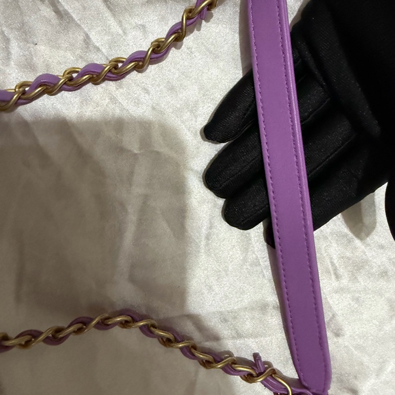 CHANEL 紫色毛呢箱子-32