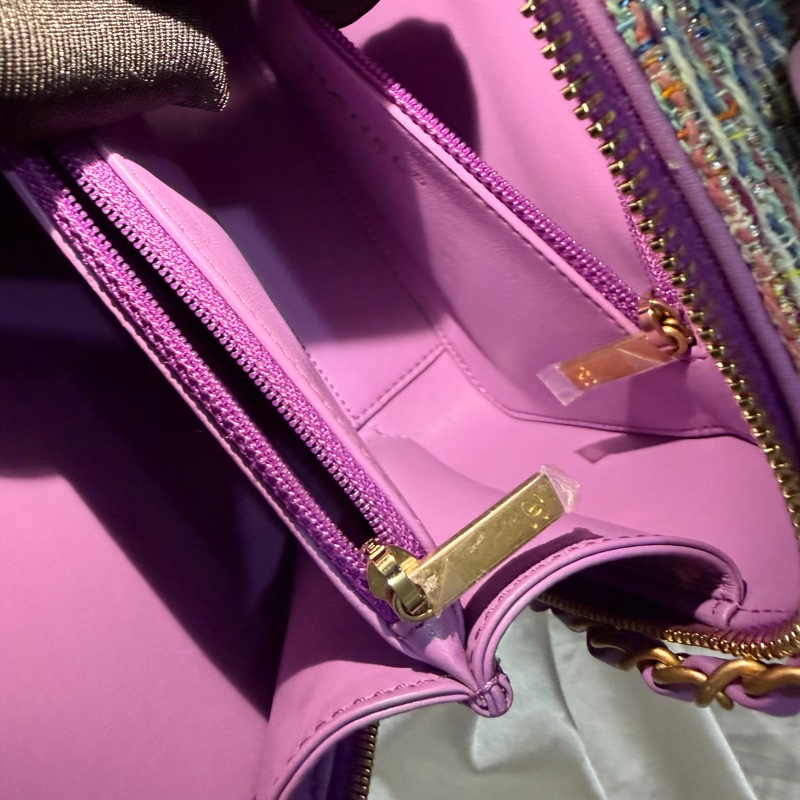 CHANEL 紫色毛呢箱子-48