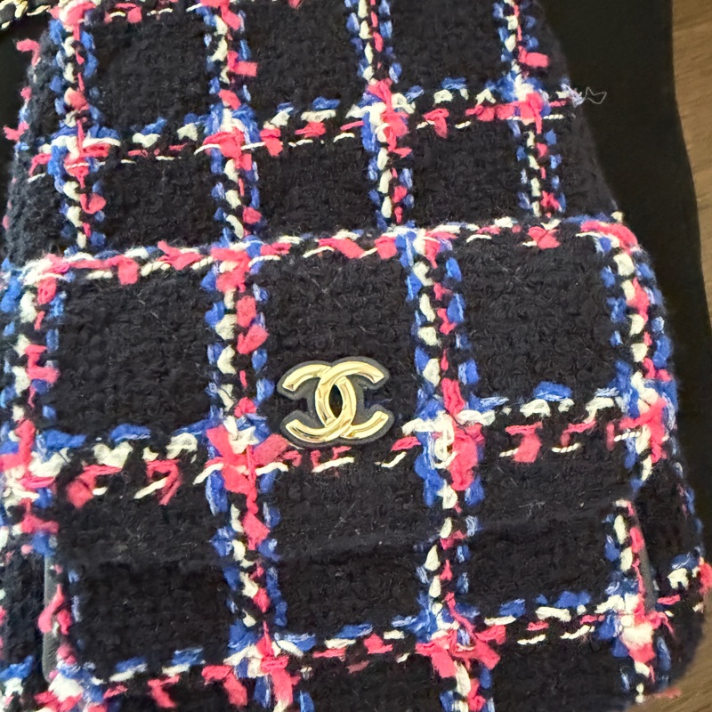 CHANEL 小書包 彩色斜紋軟呢 迷你後背包-7