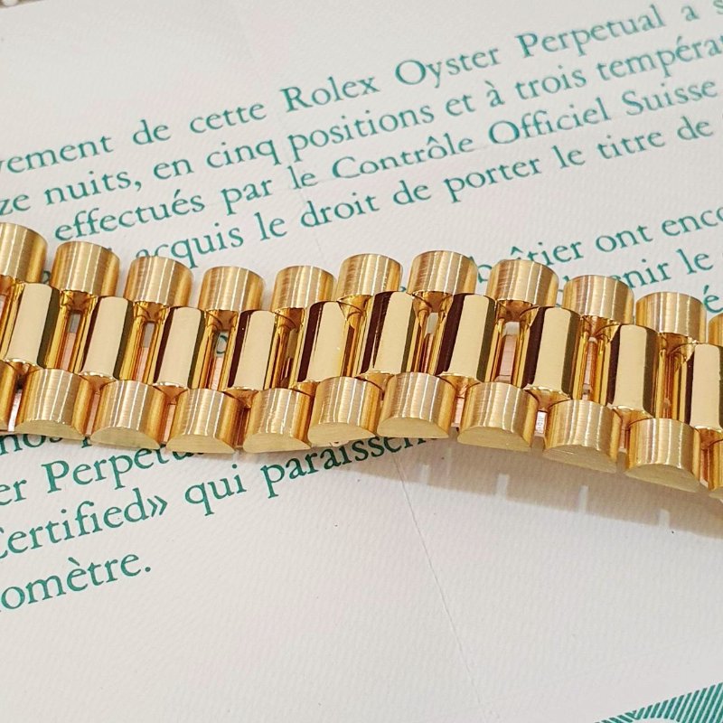 【大眾名錶】ROLEX勞力士 18038 Day-Date 蠔式DD18K 紅蟳錶 金色6.9T鑽面盤 大眾名錶G286-5