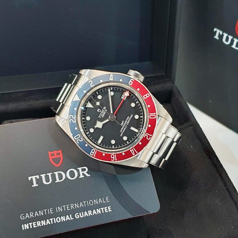 【大眾名錶】TUDOR帝舵 79830RB 2023/10卡 GMT兩地時區 百事圈 黑色面盤 大眾名錶B1301-1