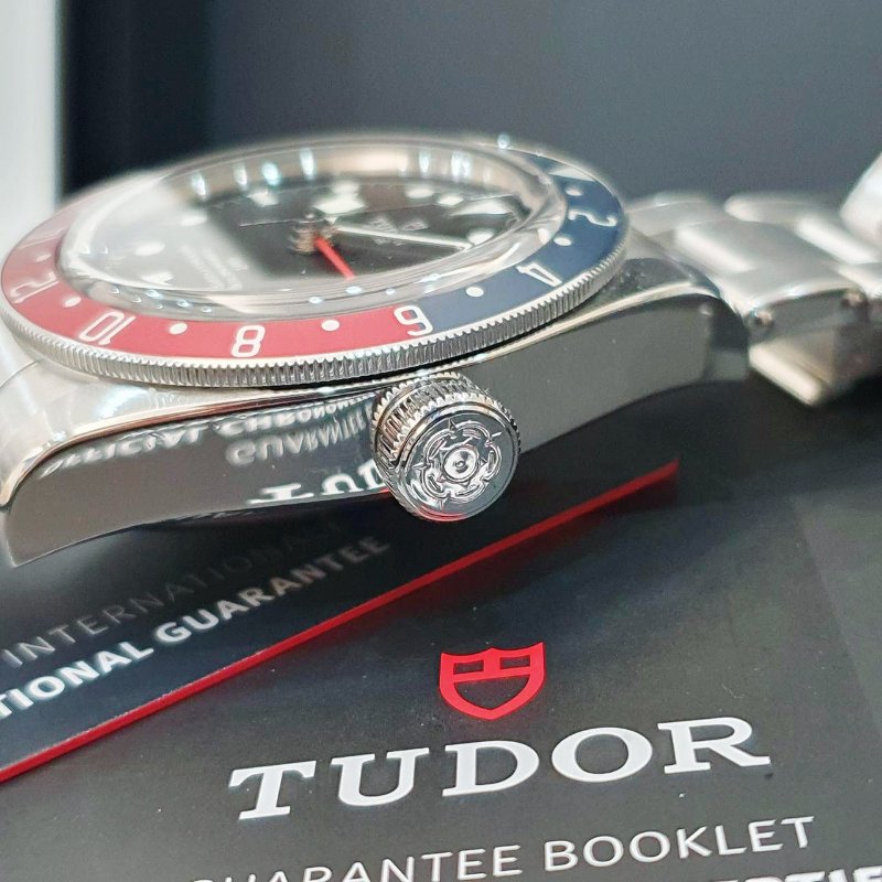 【大眾名錶】TUDOR帝舵 79830RB 2023/10卡 GMT兩地時區 百事圈 黑色面盤 大眾名錶B1301-7